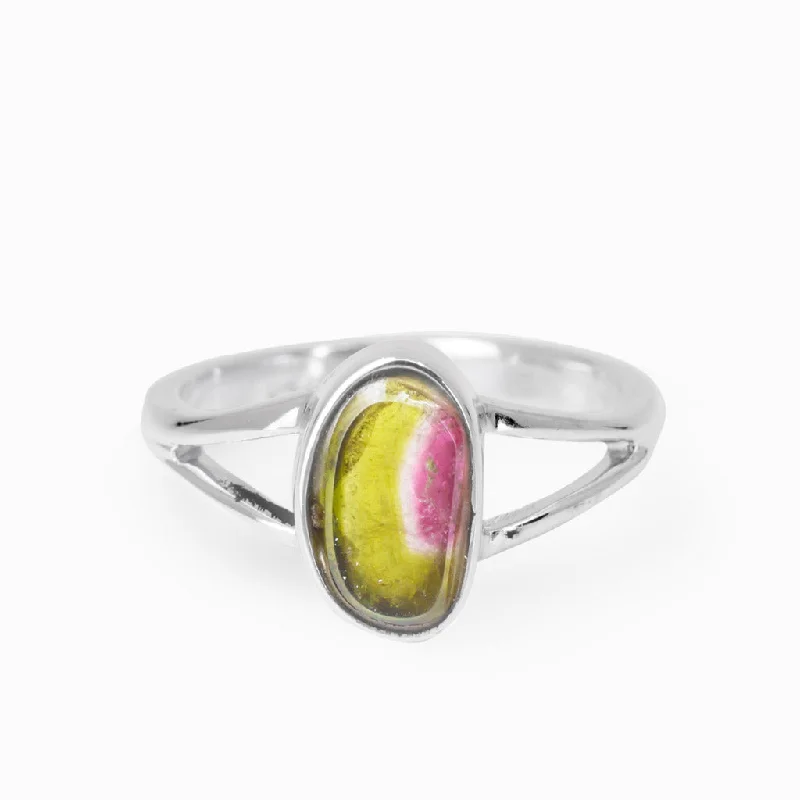 Watermelon Tourmaline Ring