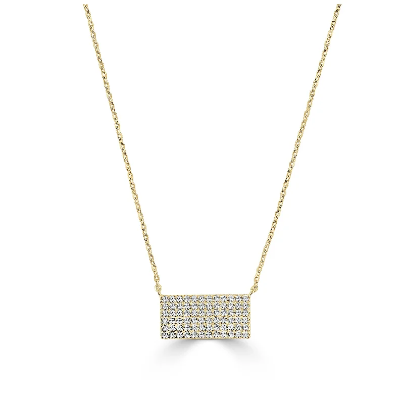 Chunky gem necklaces-Joelle Diamond Bar Necklace 6 Row 14K Gold 7/8ct TDW 16-inch