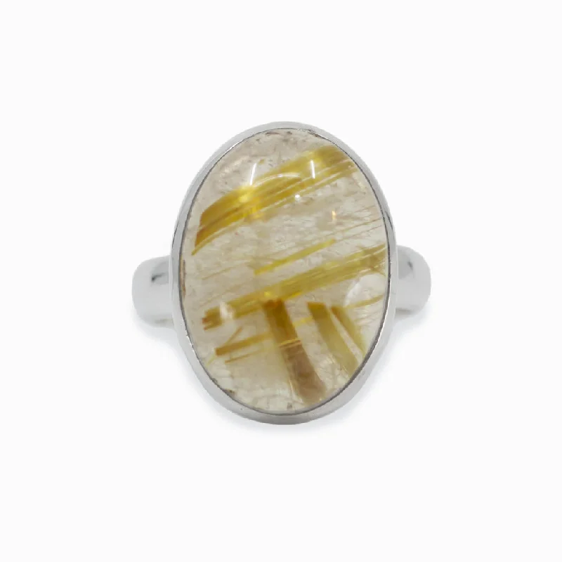 Rutilated Quartz Ring