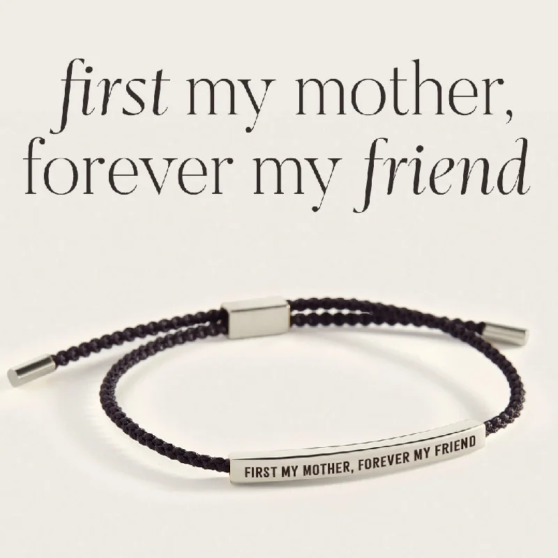 Patina bronze bangles-First My Mother, Forever My Friend Inspire Bracelet