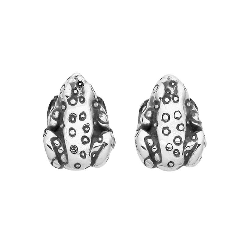 Oval dangle earrings-SWAMPY - Sterling Silver Studs