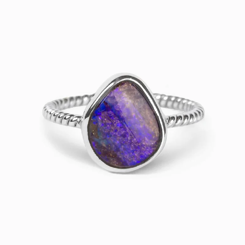 Boulder Opal Ring