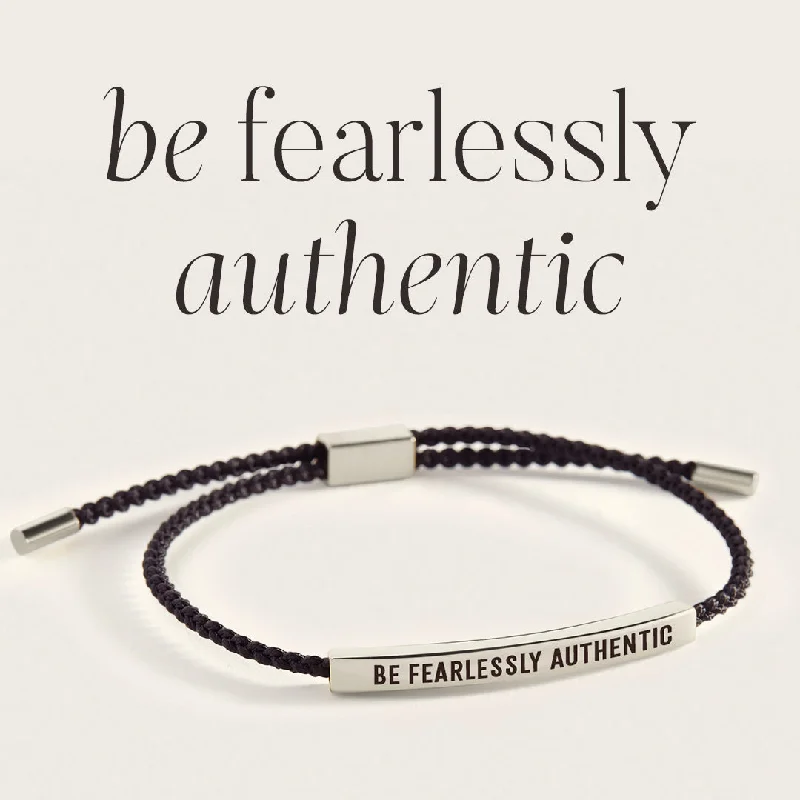 Braided silk bangles-Be Fearlessly Authentic Inspire Bracelet