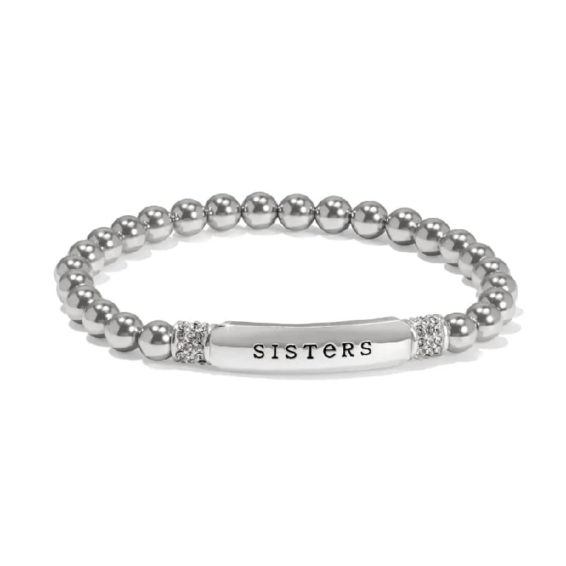 Shiny modern bangles-Meridian Sisters Petite Stretch Bracelet