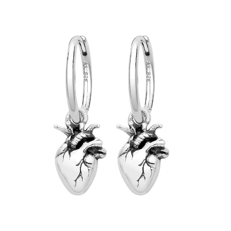 Fine bead earrings-CARDIUM - Sterling Silver Hoops