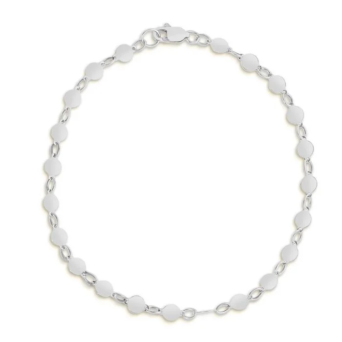 Mystic eye bangles-White Gold Mirror Chain Bracelet