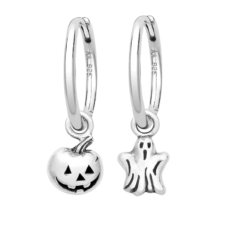 Pure crystal earrings-HALLOWS EVE - Sterling Silver Hoops