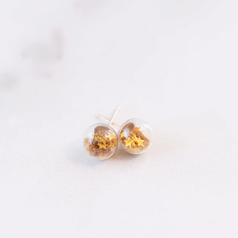 Light clay earrings-Gold | Mini Star Confetti Stud Earrings