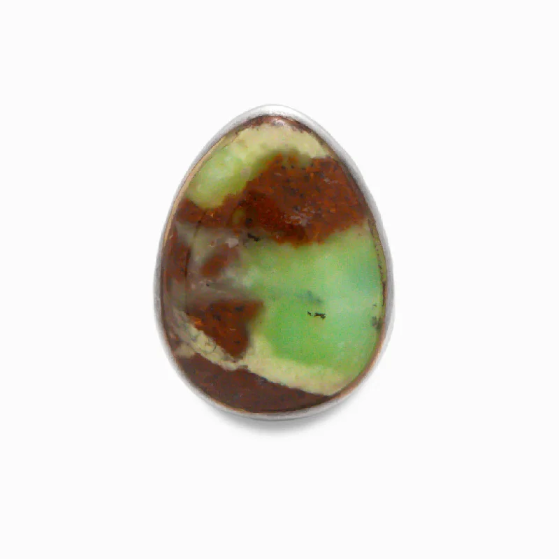 Chrysoprase in Matrix Ring