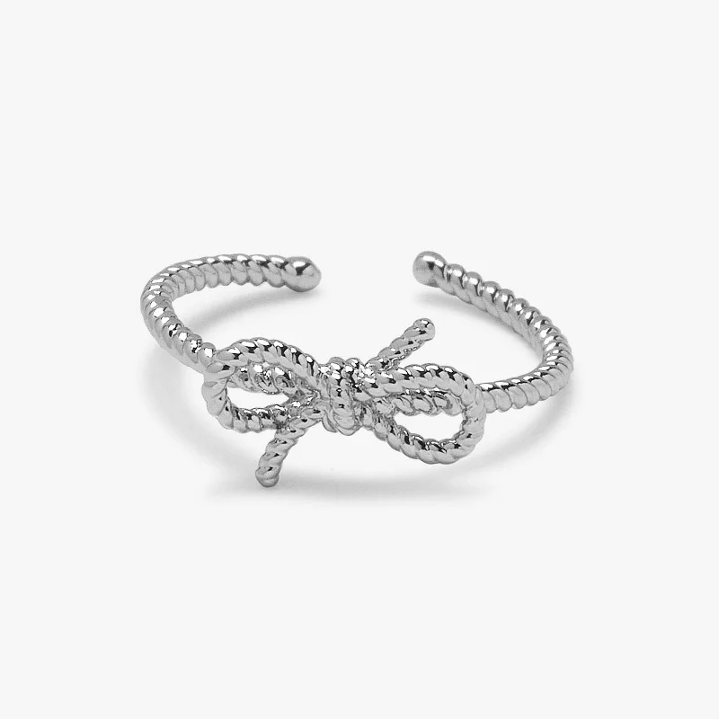 Pinch band engagement rings-Twisted Knot Toe Ring