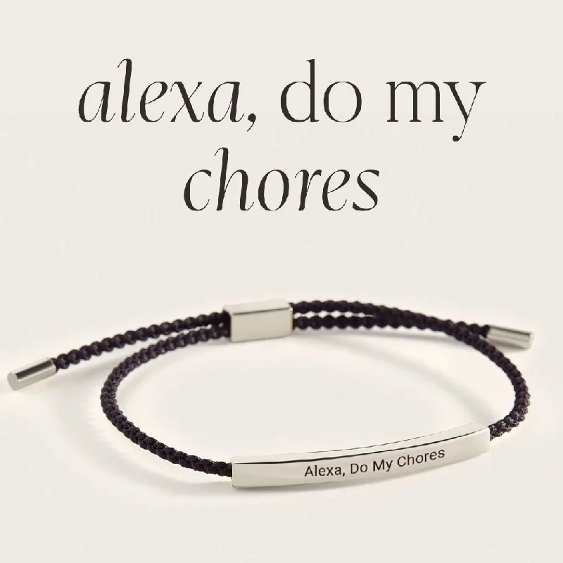 Silk tassel bangles-Alexa, Do My Chores Inspire Bracelet