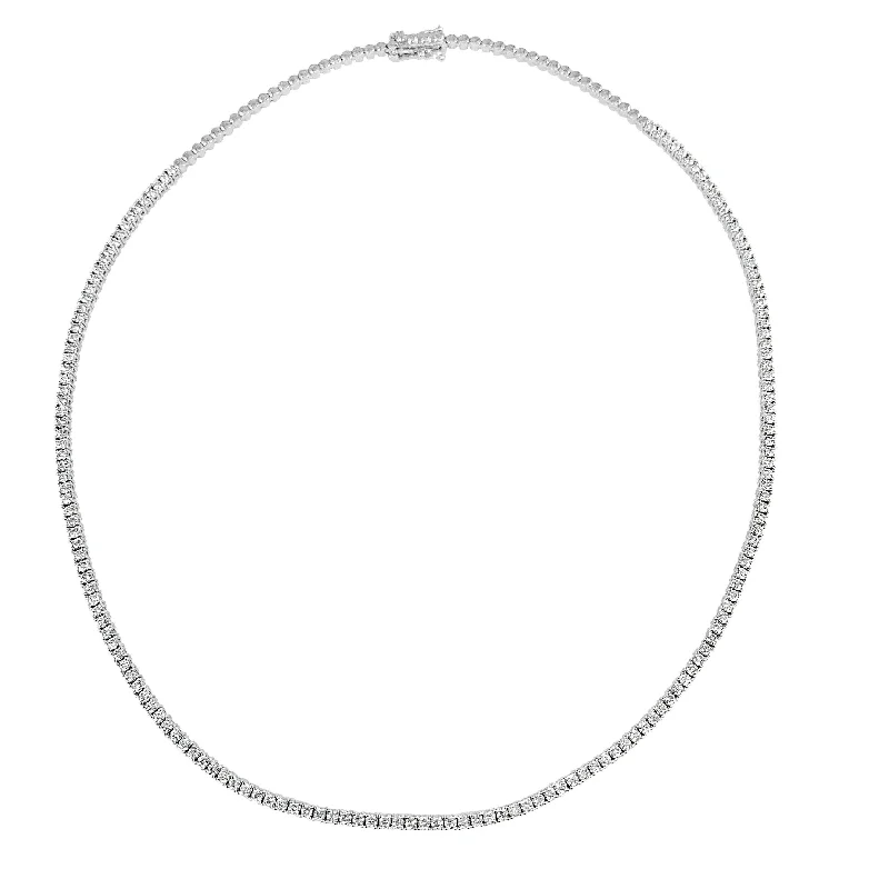 Vibrant enamel necklaces-Joelle Diamond Necklace 3 ct TDW 14K White Gold 16'' Inches