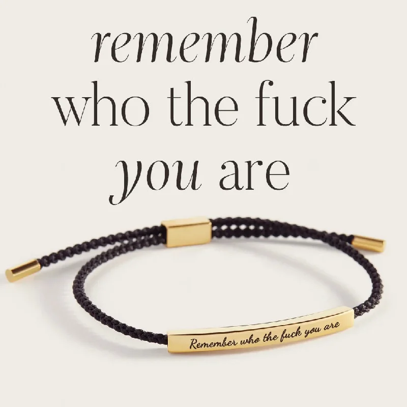 Dusk gothic bangles-Remember Who the F♥ck You Are Inspire Bracelet