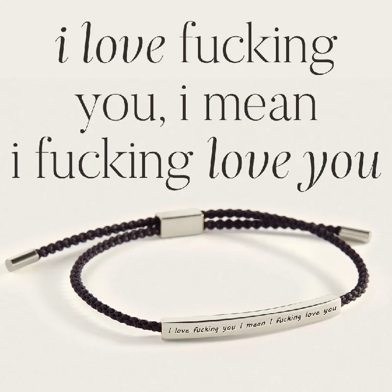 Surf bead bangles-I Love F♥cking You I Mean I F♥cking Love you Inspire Bracelet