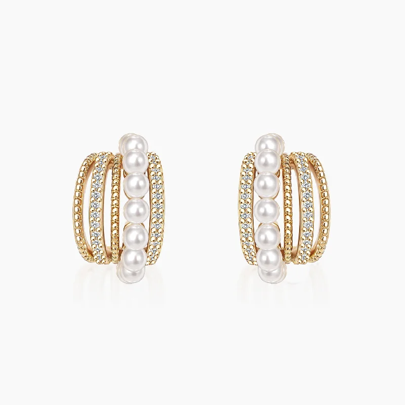 Pure stud earrings-Boutique Gold Plated Earrings For Women