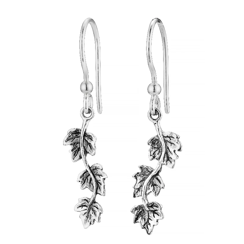 Swirl shape earrings-HEDERA - Sterling Silver Drops