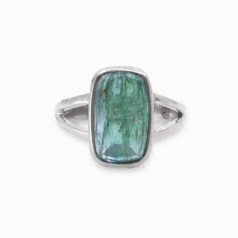 Green Kyanite Ring