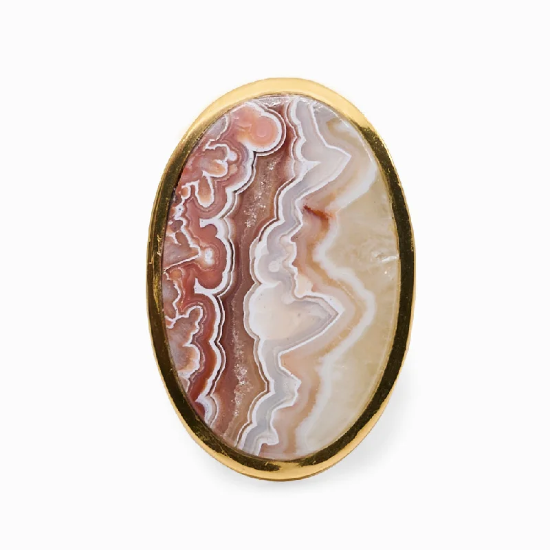 Crazy Lace Agate Ring