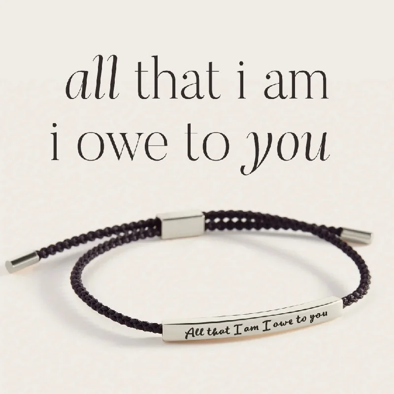 Tiny stack bangles-All that I am I owe to you Inspire Bracelet