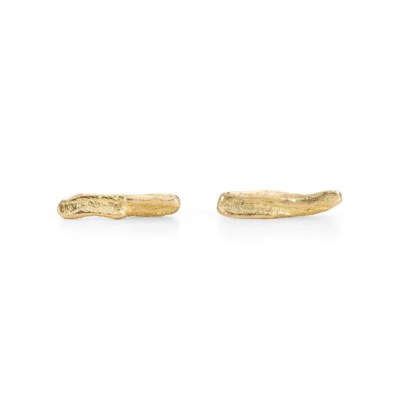 Coiled cord earrings-Tiny Twigs 18ct Gold