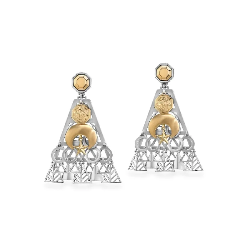 Shiny gold earrings-Sayed Darwish Earrings