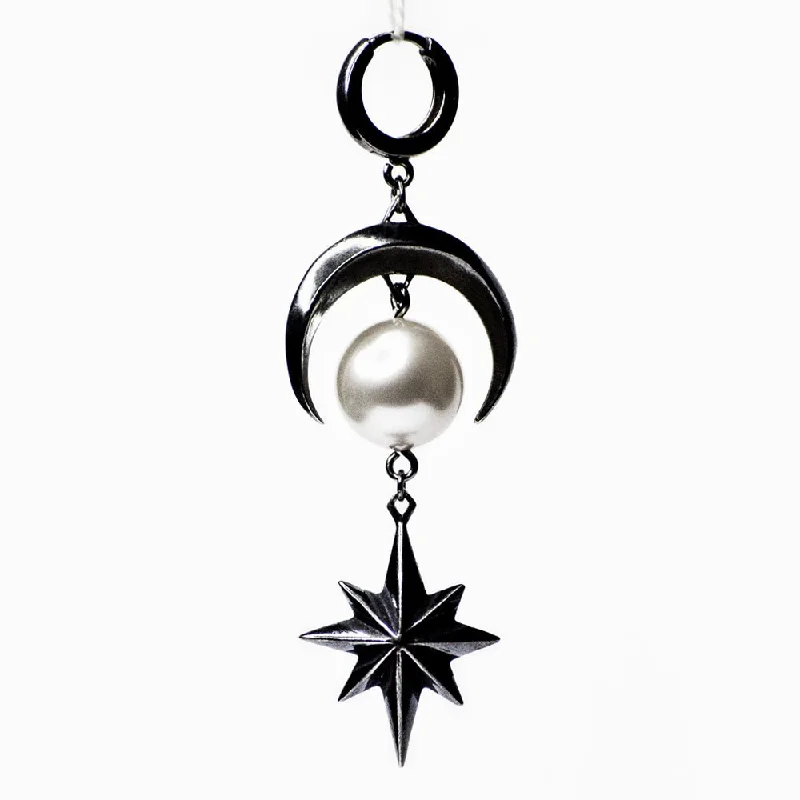 Light clay earrings-Eclipse Lunaire earring