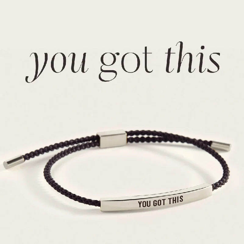 Flat knot bangles-You Got This Inspire Bracelet