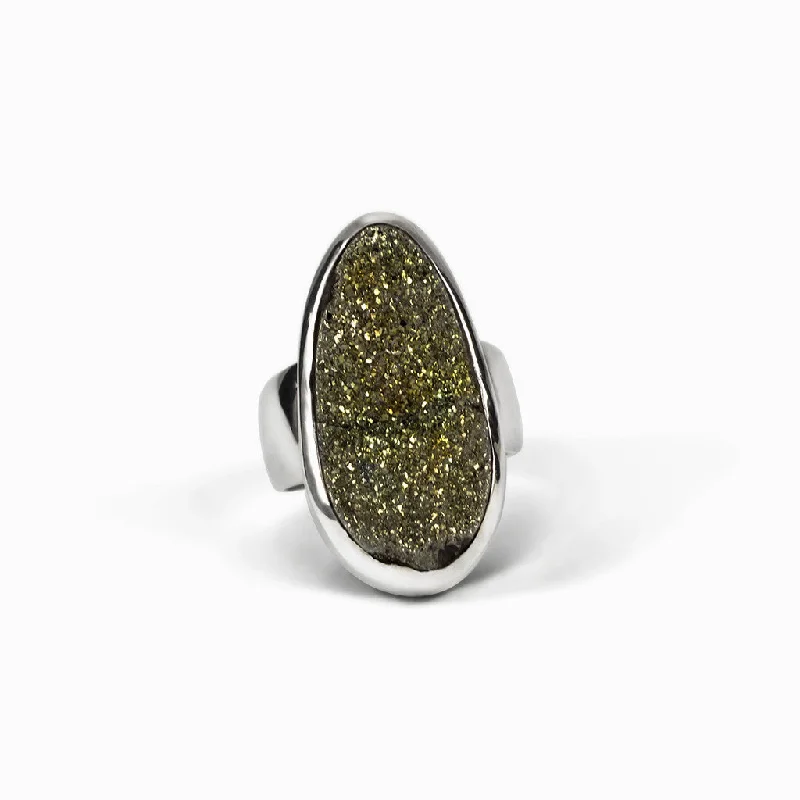 Rainbow Pyrite Ring