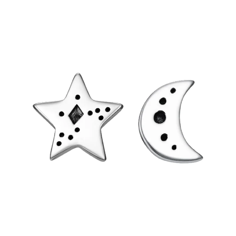 Lily motif earrings-ASTRA & LUNA - Sterling Silver Studs