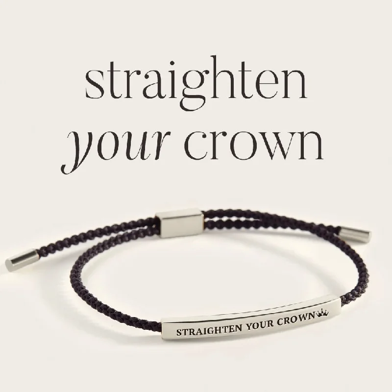 Vivid diamond bangles-Remember Who You Are and Straighten Your Crown Inspire Bracelet