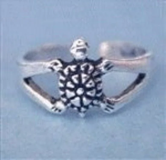 Wide halo engagement rings-Turtle Toe Ring