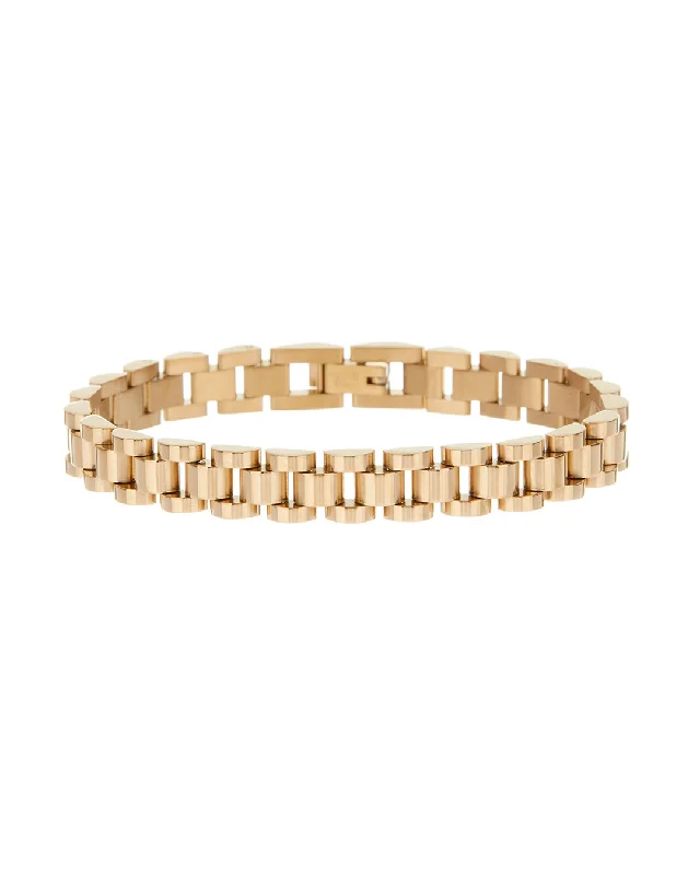 Pure link bangles-Timepiece Bracelet- Gold