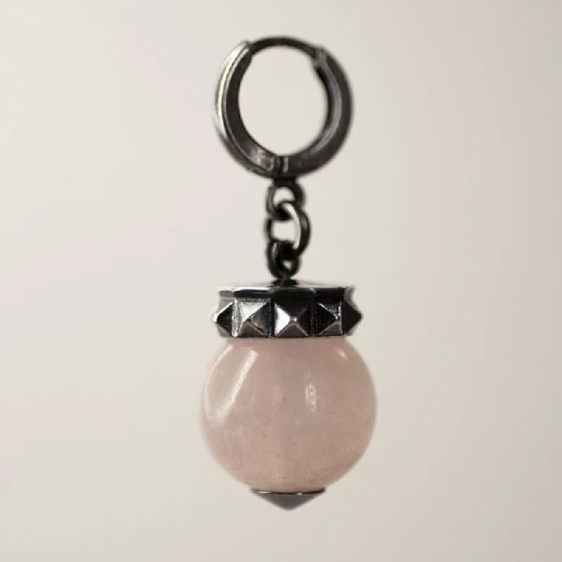 Layered drop earrings-Rose Quartz earring