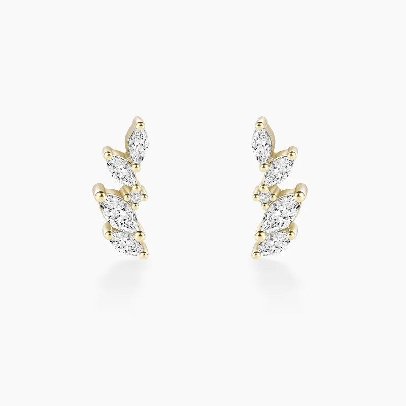 Subtle dangle earrings-Dainty Moissanite Earrings