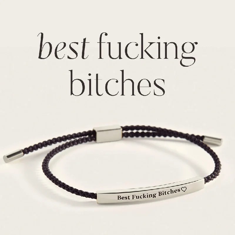 Bold gem bangles-Best Fucking Bitches Inspire Bracelet