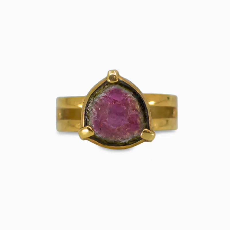 Watermelon Tourmaline Ring