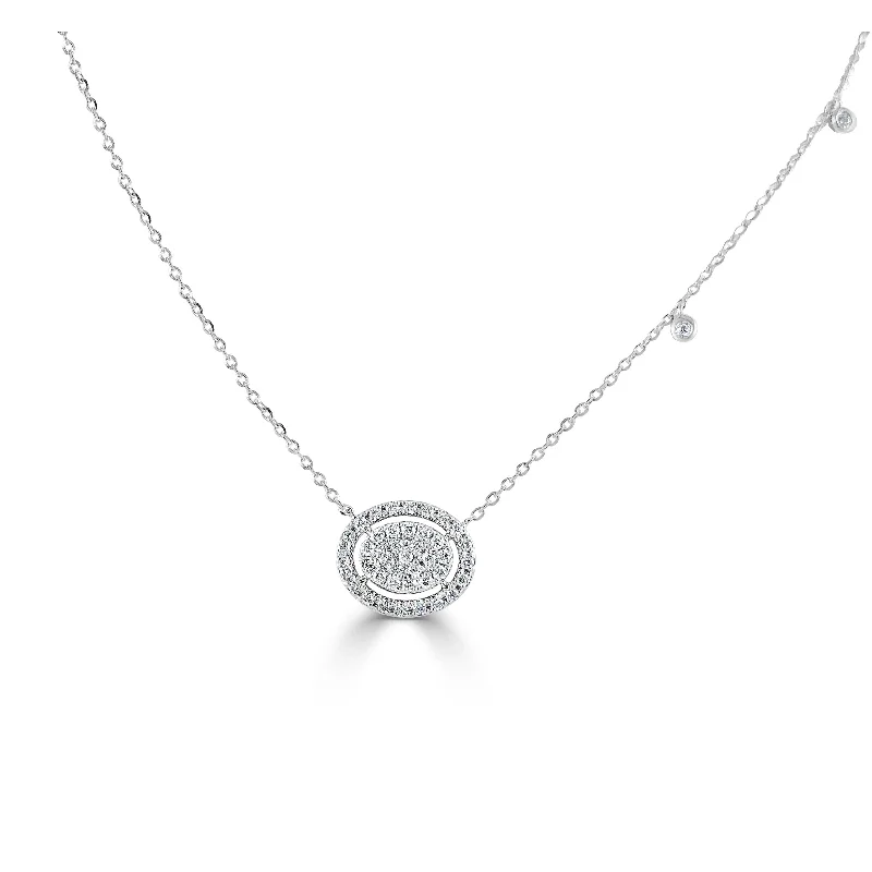 Victorian style necklaces-Joelle Diamond Necklace 14K White Gold 1/5 ct tw