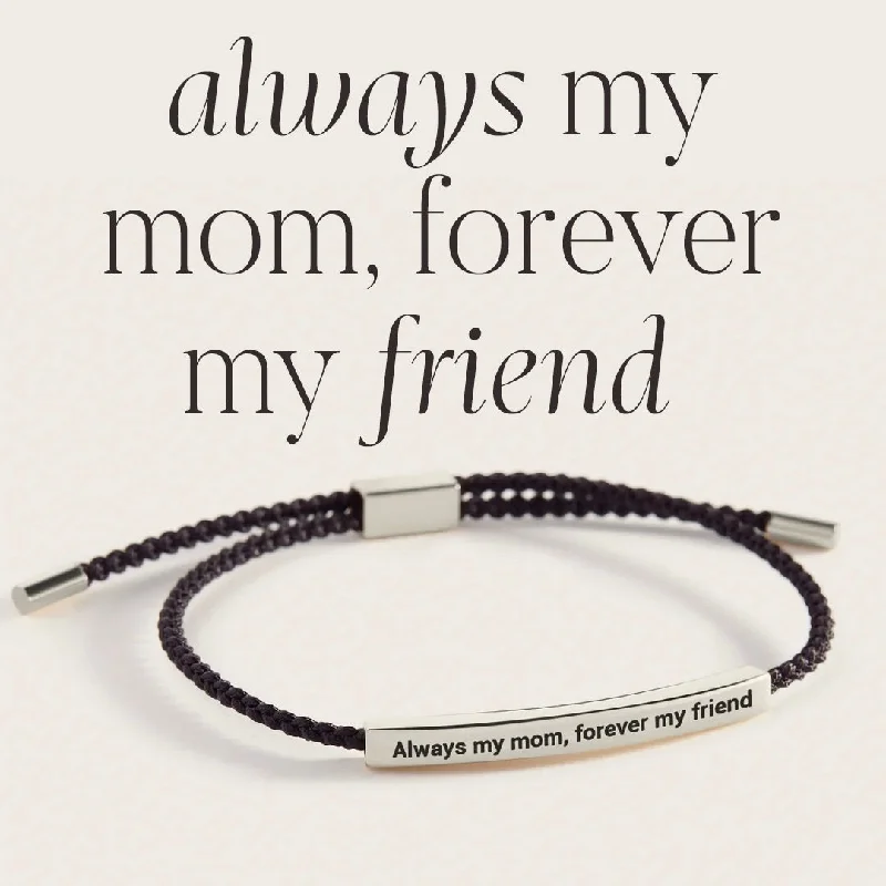 Wide chain bangles-Always my mom, forever my friend Inspire Bracelet