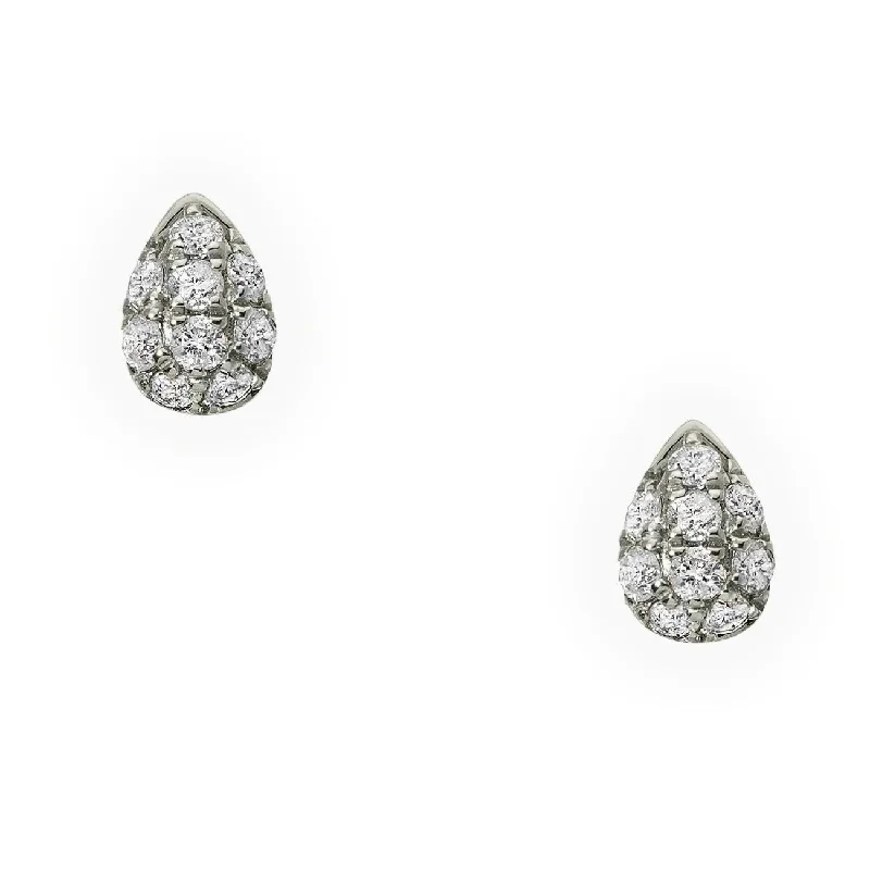 Half moon earrings-Courtney Studs Silver