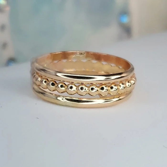 Infinity band engagement rings-Bead Berri & Classic Bands (14K gold-filled)