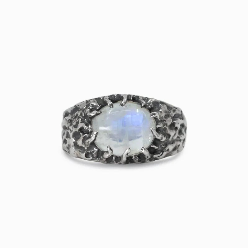 Rainbow Moonstone Ring