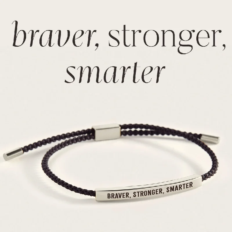 Flat knot bangles-Braver, Stronger, Smarter Inspire Bracelet