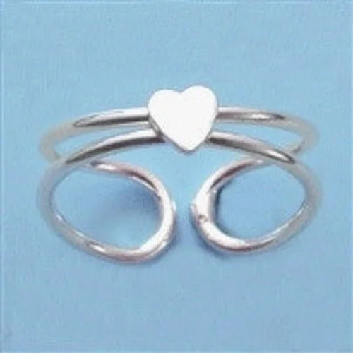 Victorian style engagement rings-Sterling Silver Toe Ring with Heart