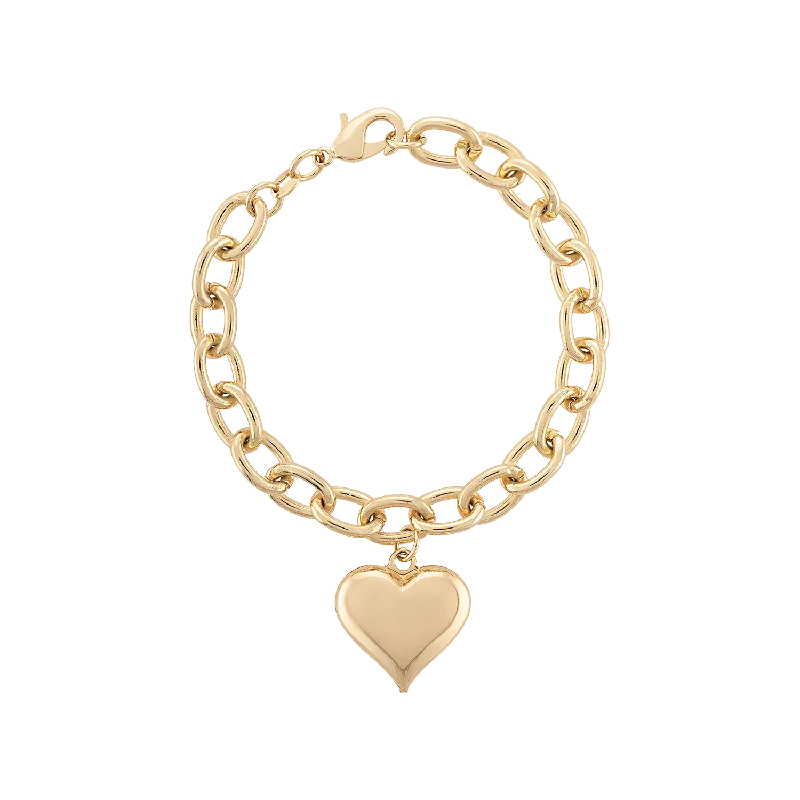 Dove motif bangles-Heart Charm Bracelet