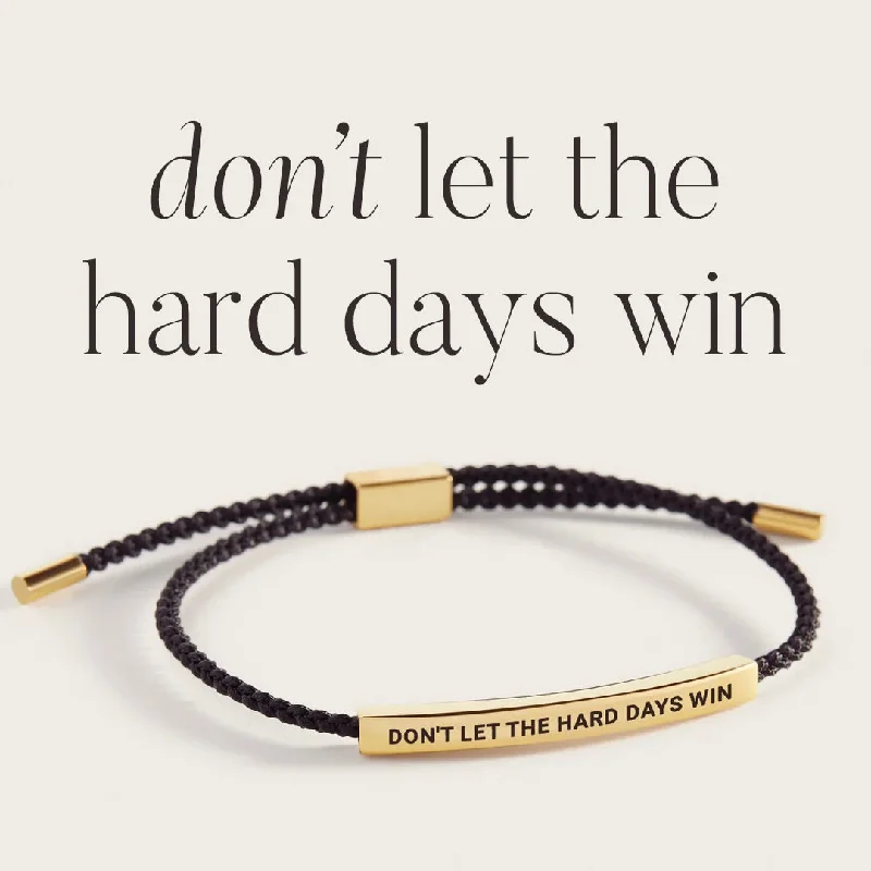 Pink quartz bangles-Don't Let The Hard Days Win Inspire Bracelet