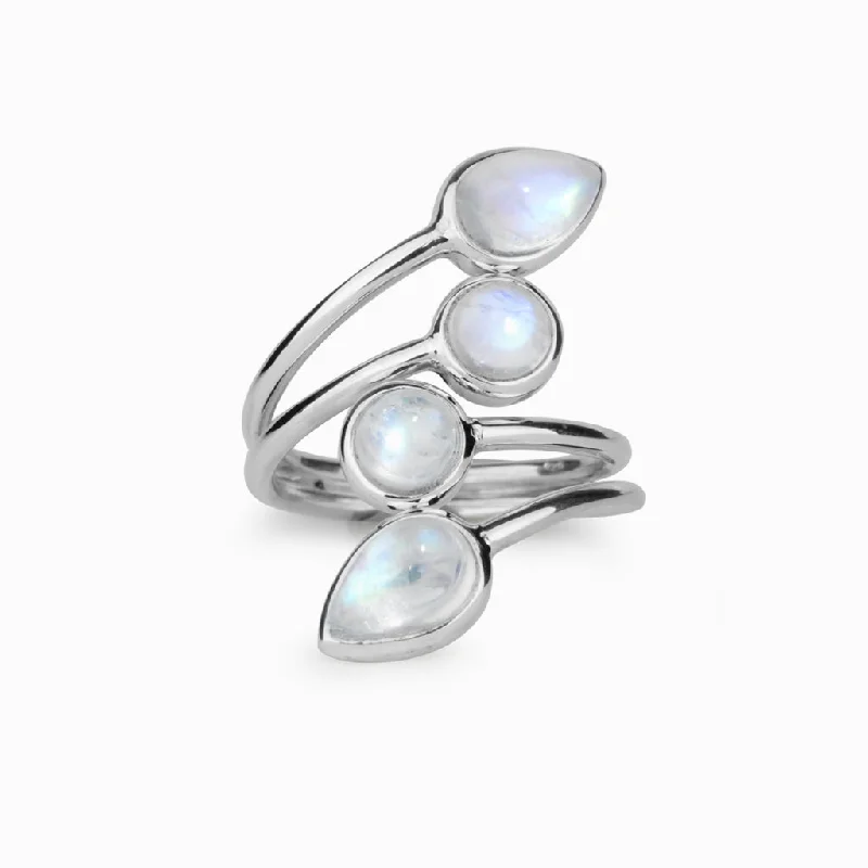 Rainbow Moonstone Ring