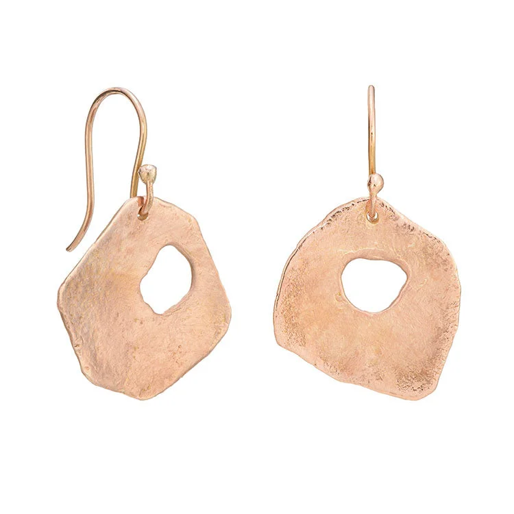 Wide hoop earrings-Adder Stone Drops 9ct Rose Gold