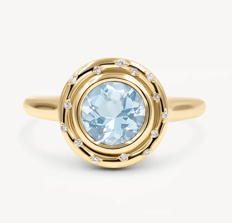 Aquamarine Spotlight Ring