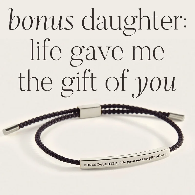 Pinch clasp bangles-Bonus Daughter Inspire Bracelet